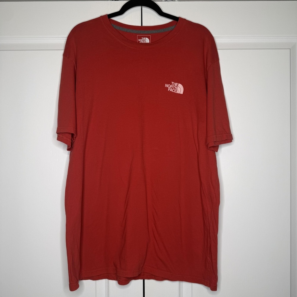 The North Face Shirt Mens XL Red Box Logo Graphic Tee Never Stop Exploring